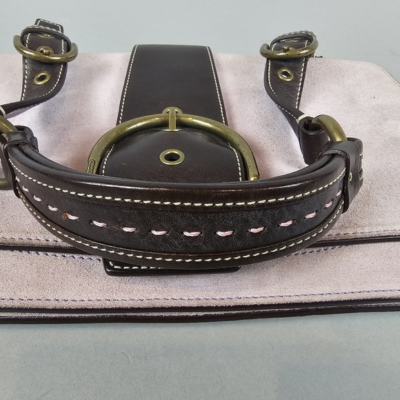 Vintage Coach lavendar suade strap satchel - Picture 8 of 9